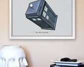 Fantasy Rides: Doctor Who TARDIS Illustration - Science Fiction Retro-Futurism Poster