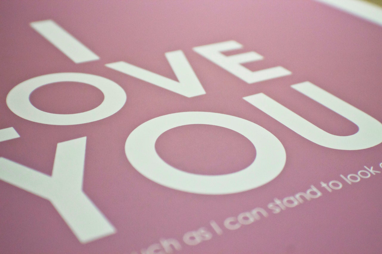 50% OFF FAB.COM Overstock - My Funny Valentine - 12x18 Anti-Romance Prints: I love You