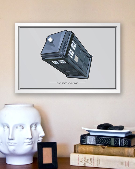 Fantasy Rides: Doctor Who TARDIS Illustration - Science Fiction Retro-Futurism Poster