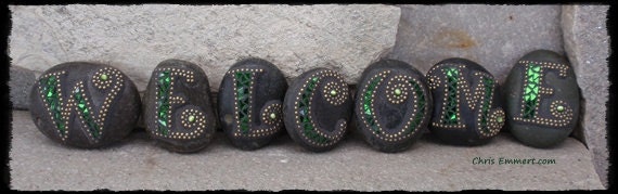 7 Stones Spell "Welcome" - Mosaic Stones