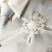 Boutonniere - Winter Snowflake - Button Hole - Wedding Accessory for Groom, Groomsmen, and Prom