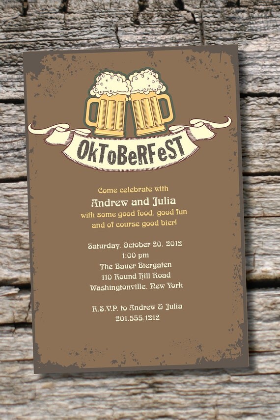 OKTOBERFEST Octoberfest Beer Party Bier Halloween Party Invitation DIY, Printable, you print Il_570xn