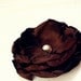 Brown Fabric Flower, Brooch, Hair flower peony pin fall women fashion europeanstreetteam