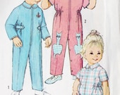 1960s Child's Toddlers Overalls Vintage Sewing Pattern, Fall Fashion, Winter Fashion, Simplicity 5634 Size 2 uncut