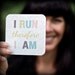 run, running art,  inspiraitonal mini art quote cards,  ACEO, 301 Gathered Truths  -  love to run