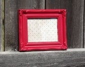 RED PICTURE FRAME 2.5x3.5 Vintage Style Frame - Great Wedding Table Numbers Place Cards Name Cards or Party Decor