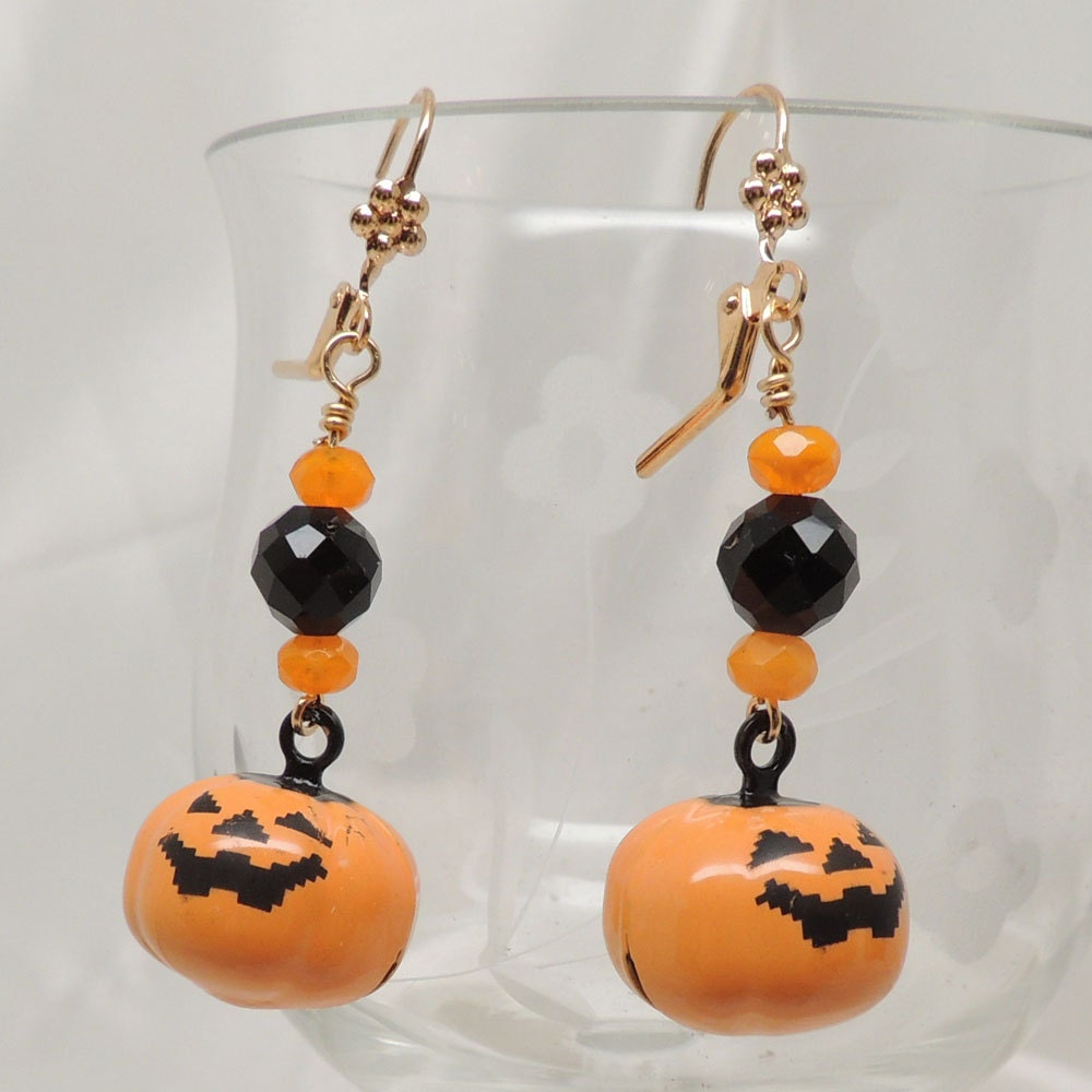 Jingle Pumpkin Halloween Earrings