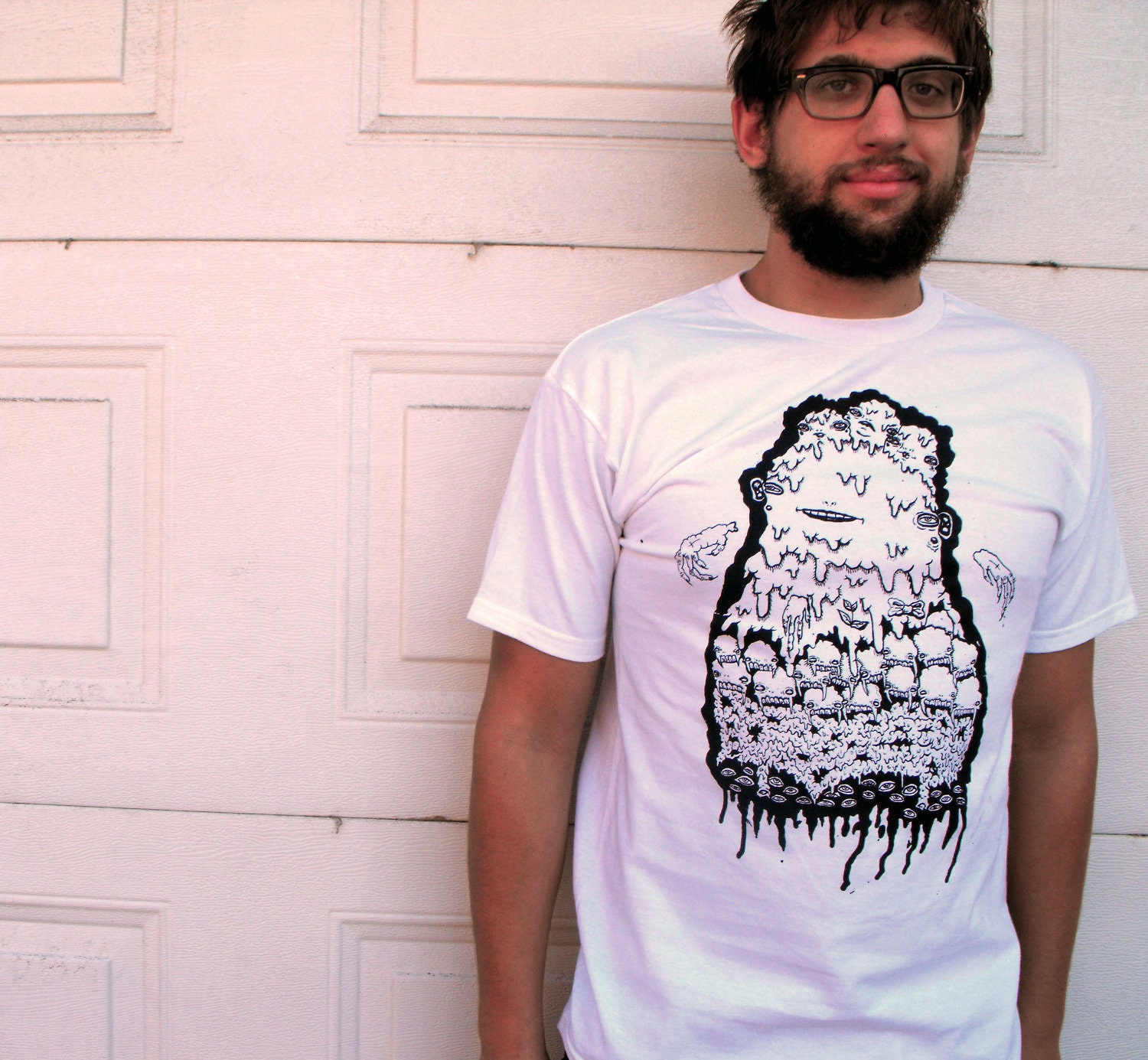 Barf Mama - Unisex Silkscreen T-Shirt -Black and White Original Artwork