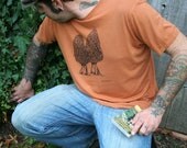 Bamboo Men's Morel Mushroom Screen Printed T Shirt Rust EXTRA LARGE Free Shipping