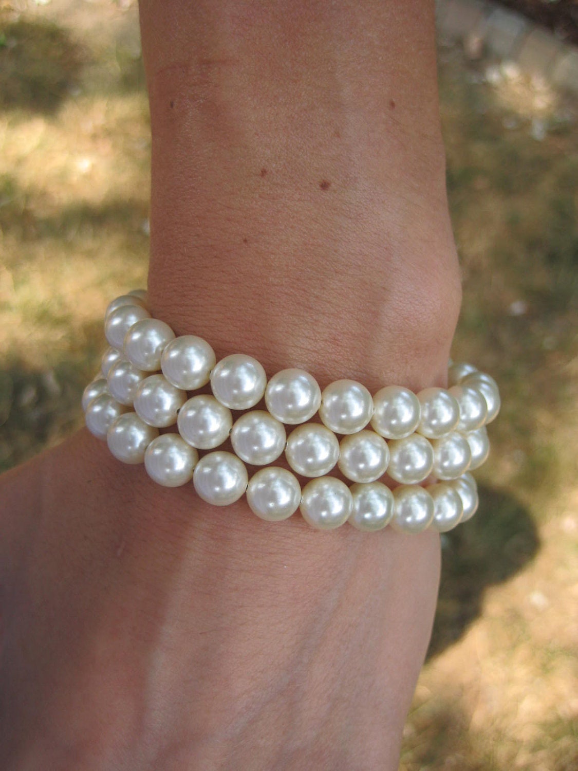 Swarovski Pearl Bracelet, Large Round Designer Pearl Jewelry, Bridal Jewelry, Swarovski Bracelet, 8mm Pearl