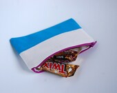 Blue Color Blocked Coin Purse