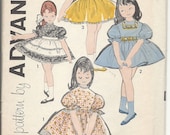 Advance 9568 Vintage Sewing Pattern 60s Dress Vintage Sewing Pattern 1960s Girls Dress Apron Size 4