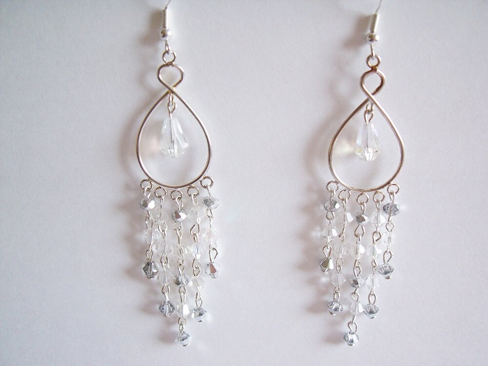 bridal crystal earrings