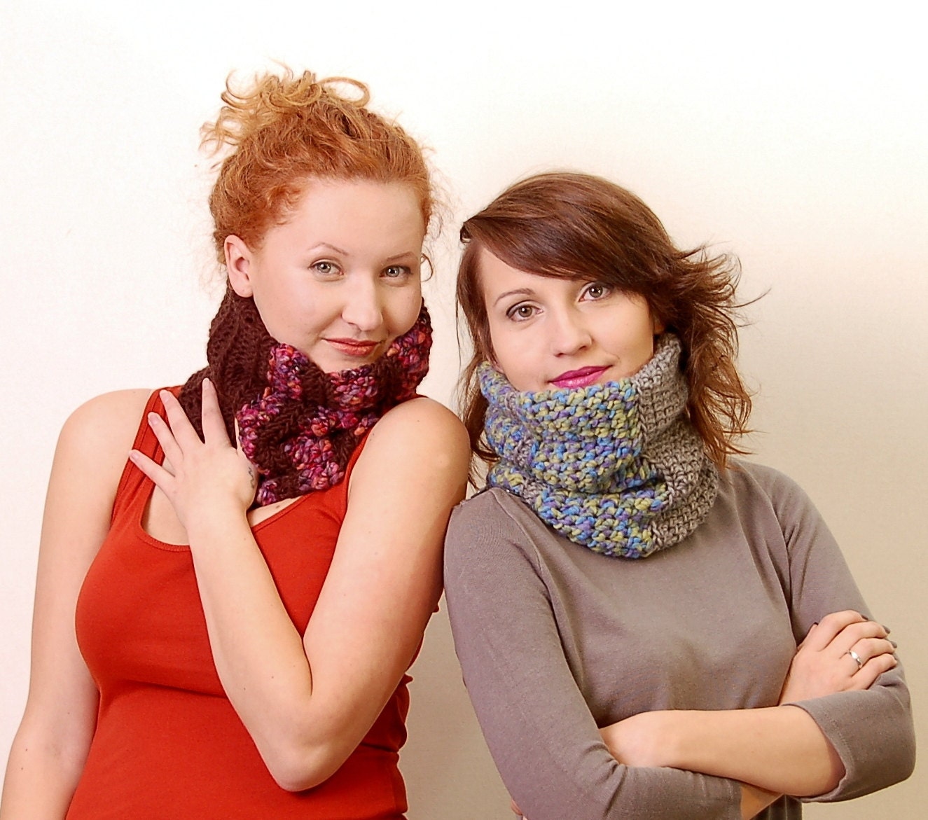 Crochet Pattern PDF - Two Cozy Cowls - double layered extra warm - Crochet Cowl Patterns instant download