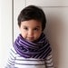 Kid cowl cashmere blend. Snood. Children neckwarmer, circular scarf, italian cashmere blend. Stripes. Unisex.