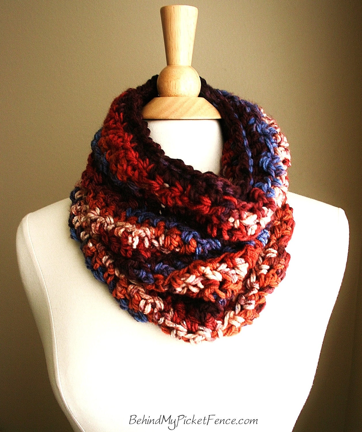 Sale - New BOARDWALK COWL  - Warm, soft & stylish cowl  in Autumn Colors