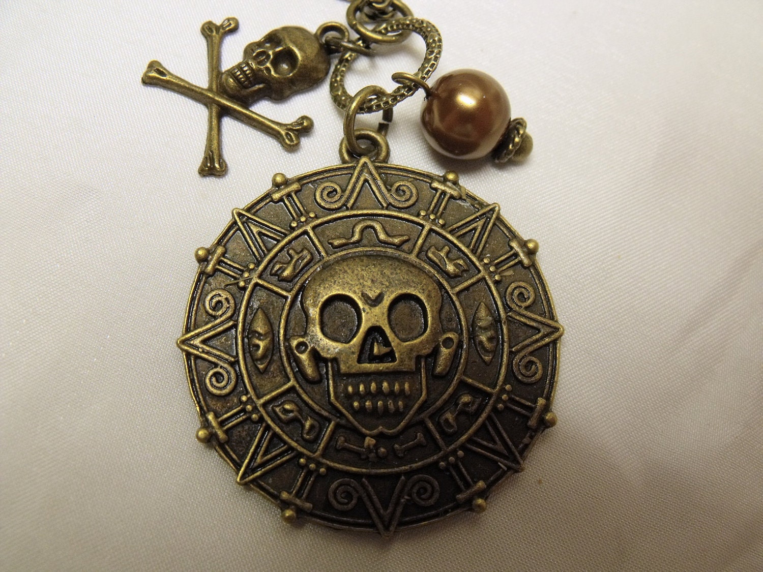 Pirates of the Caribbean Necklace Bronze Coin by on Etsy
