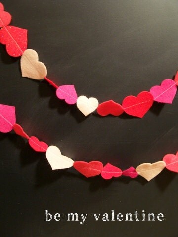 Valentine's Day Heart Felt Garland Il_570xn