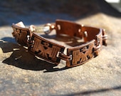 Vintage Copper Links Bracelet Thunderbird 