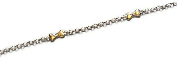 Bow Bracelet in Sterling Silver, Bridal Jewelry, Wedding Jewelry