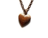 Copper Heart Locket Necklace