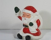 Vintage Santa Figurine Salt Pepper Shaker HoHoHo Japan