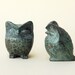 Bronze Owl Verdigris Greek Sculpture - Medium