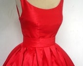 A Gorgeous Red Shantung 50s cocktail dress