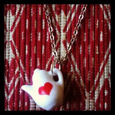 I Heart Tea Necklace : Silver