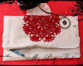 Clutch Bag Slouchy Bag Handmade Fabric Bags Crochet Dollie