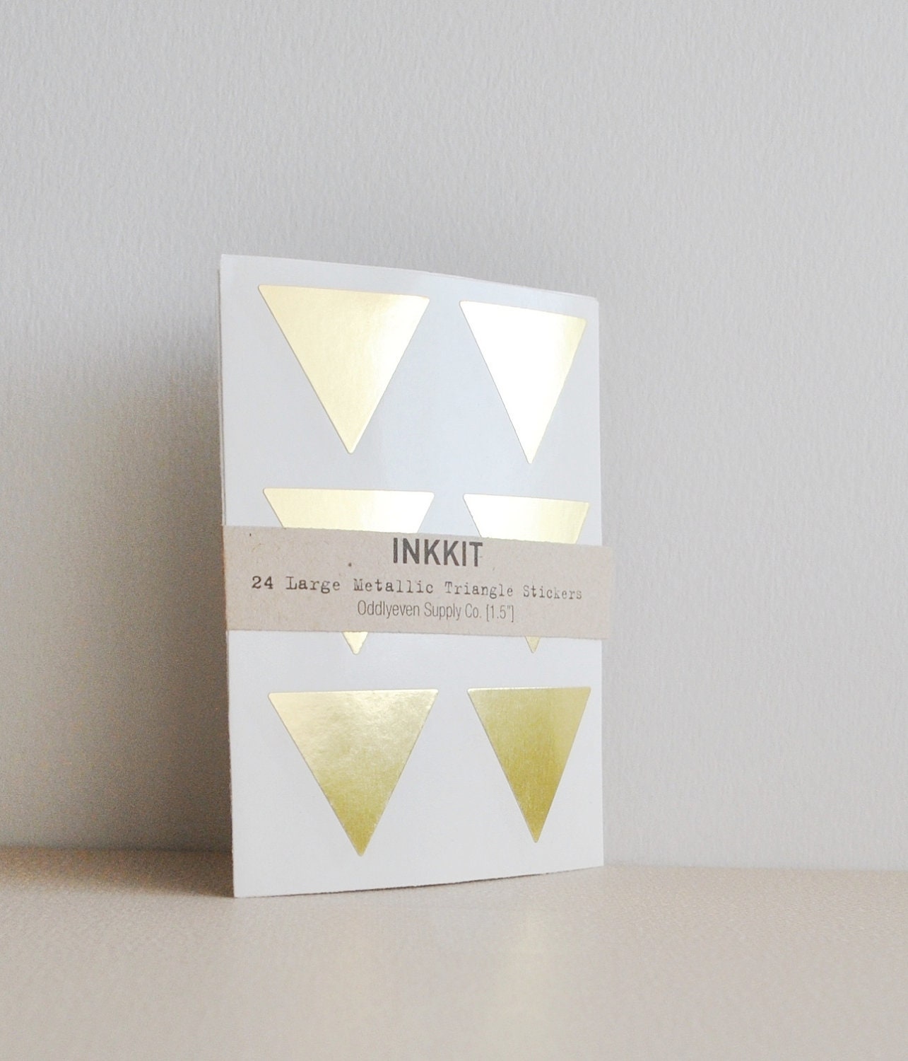 metallic gold  large triangle stickers  (24 stickers)