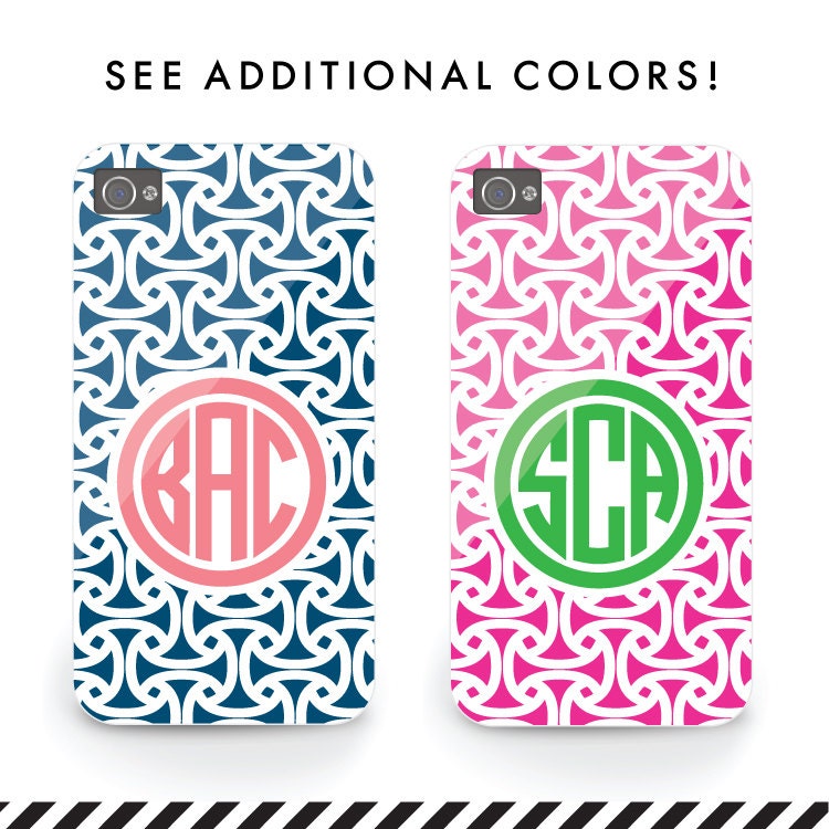 Personalized iPhone 5 Case or iPhone 4 Case - Monogrammed - WELLFLEET