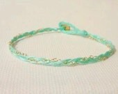 louis. modern braided delicate gold filled chain layering friendship bracelet