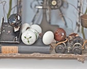Instant Collection of 4 Antique Porcelain Door Knobs - Salvage Rustic Vintage (Sale Was 80.00)