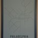 Philadelphia Typographic Transit Map Poster - Black and Gray