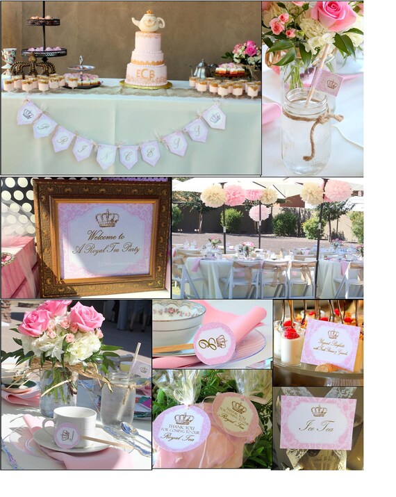 ROYAL TEA PARTY - Complete - Baby Shower, Girls Birthday, Princess Party, Bridal, Wedding, Woman -Krown Kreations