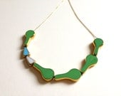 Tennis Greens Necklace // one of a kind statement // jewelry by LilahV