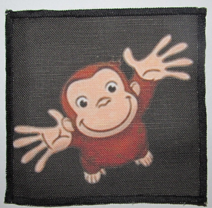 CURIOUS GEORGE - Pick me up please  -  Printed Sew On Patch - Vest, Bag, Backpack, Jacket, T-Shirt - p2