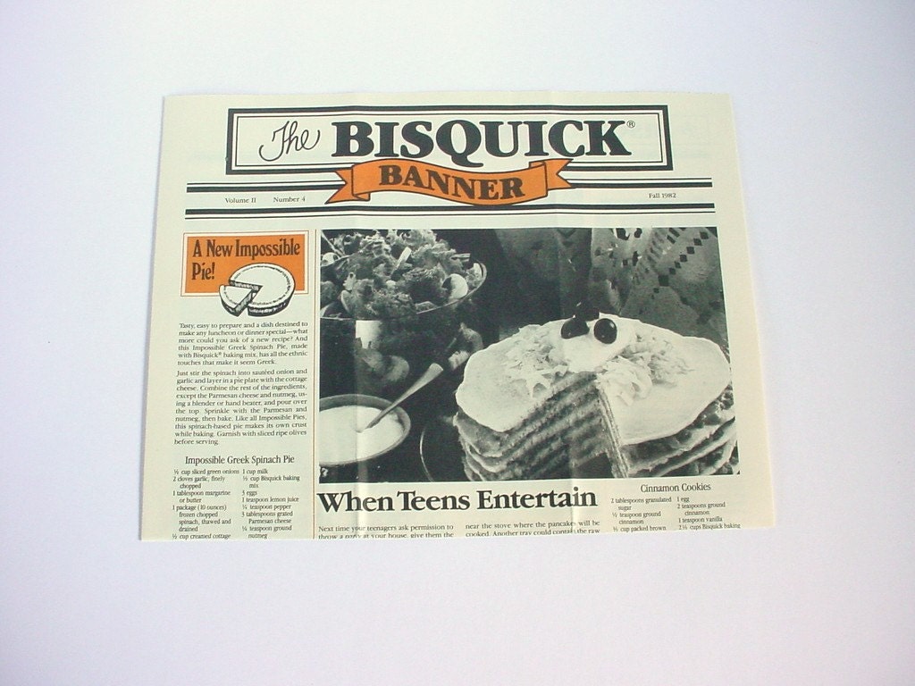 The Bisquick Banner - Fall 1982 - Volume II, Number 4 - Fold-out Leaflet - General Mills Inc.