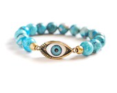 Evil Eye Bracelet - Blue Agate