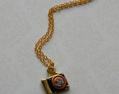 Simple & Adorable Itsy Bitsy Golden Camera Necklace