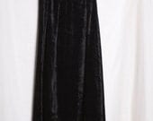 Vintage Maxi Black Velvet Skirt