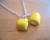 Split Twinkie necklace made from polymer clay