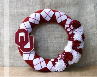 Sooners Wreath - OU Wreath, Boomer Sooners, 14"