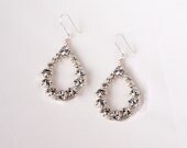 wedding bridal earring, silver dangle  bridal earring