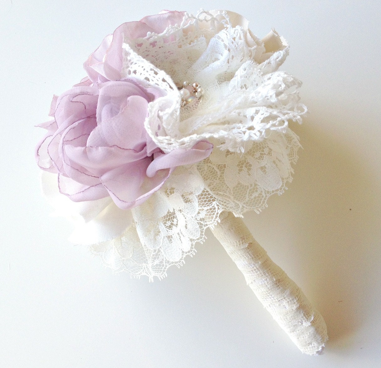 Jr bridesmaid bouquet, Petite brooch bridal bouquet, Vintage weddings, Fabric flower bouquet, Toss bouquet