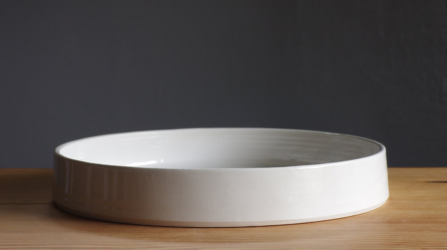 MTO porcelain platter low bowl modern serving tray platter  pottery minimal ceramics