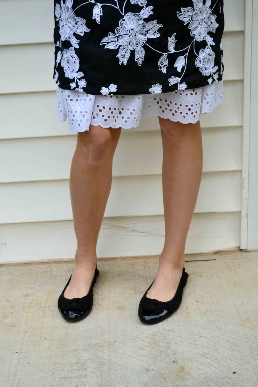 Modest Slip Extender- White Eyelet Lace