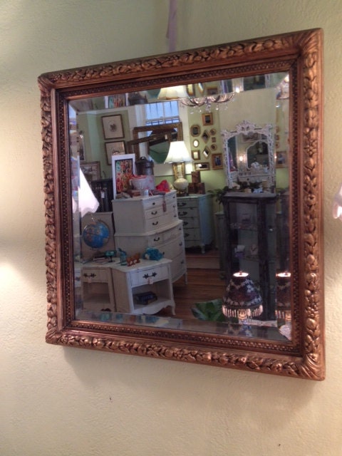 Golden Antique Detailed Mirror