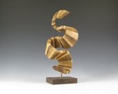 Modern Abstract Wood Sculpture  Twist